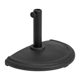 50x31x33cm, Umbrella Base, Semi-round, Plastic, Black Without Pattern 50x31x33cm, Umbrella Base, Semi-round, Plastic, Black Without Pattern