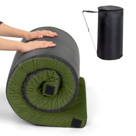 75x25x2.5in, Memory Foam, Army Green, Camping Mattress, With Pouch 75x25x2.5in, Memory Foam, Army Green, Camping Mattress, With Pouch